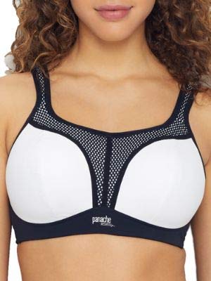 Panache Medium Control Wire-Free Sports Bra, 36E, White/Black