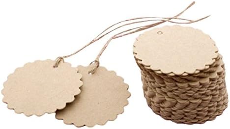 100pcs Craft Paper Tags Brown Diy Crafts Wedding Postcards Gift Tag Label Card Great As Favour Tags, Or Other Place Name Cards