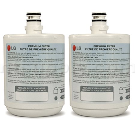 LG Potable Water Filter, 2 Pieces LT500P Refrigerator Water Filter for 500-Gallon, Reduces Chlorine, Lasts up to 6 Months, External Testing Certification ANSI NSF