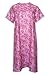 Women's Adaptive Poly Cotton Backwrap Gown - Pink Flower Print