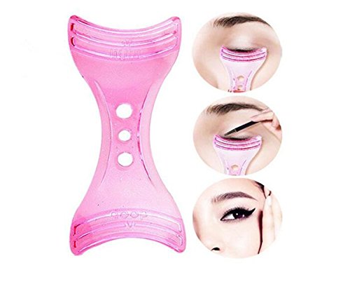 2PCS Women Lady Pink Eyeliner Template Guide Stencil Shaper Girls Eyeliner Assistant Helper for Beginners Cosmetic Makeup Tools - Thumbnail 4