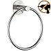 Wangel Strong Adhesive Towel Ring, Patented Glue + 3M Self-Adhesive, Stainless Steel, Brushed Finish