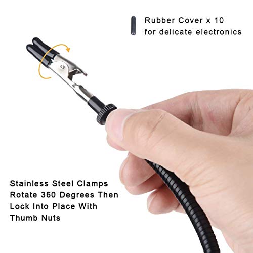 Magnetic Helping Hand Soldering Third Hand Tool Solder Holder, 4 PCB Pillars Circuit Board Holder with Flexible Arms Workbench for Electronic Repair RC hobby and Craft