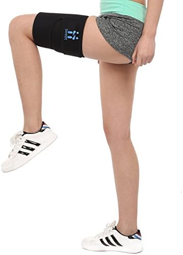 Hisweet Thigh Trimmers Neoprene Sauna Body Wraps Workout Enhancer Belt for Women and Men Slimmer Thighs (1 Pair) L