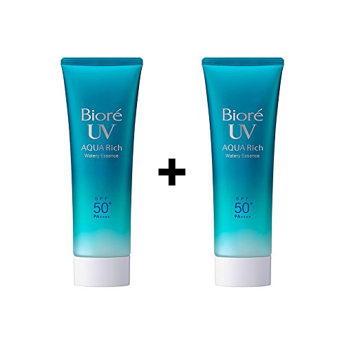 Amazon Com Value Pack Biore Uv Aquarich Watery Essence Suncream Spf50 Pa 2 8oz 80g 2 Pieces Value Set 2 99oz 85g Beauty