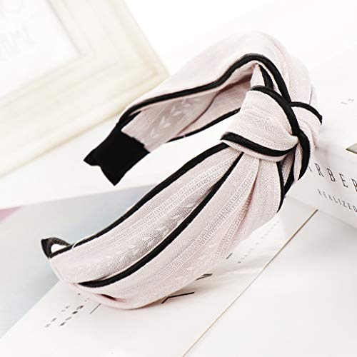 YOMXL Boho Turban Headbands for Women Hard Top Bow Cross Knotted Hairbands Wide Printed Knot Turban