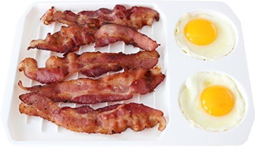 Microwave Egg and Bacon Rack | Fat Drips Away | Also Great for Sausages, Steak, Burgers, &amp; Fish Sticks | Great For Defrosting