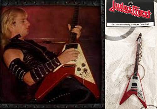 Keychain Guitar Gibson Flying V Kk Downing Judas Priest