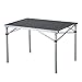KingCamp KC3866_SILVERBLACK-USVC3 Portable Stable Table for Outdoor Picnic, Camping, Barbecue and Backyard Party, Person, 42.1 × 27.6 × 27.6 inches, Silver/Black_42.1