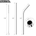 Reusable Metal Smoothie Straw with Cleaning Brush 8 Pieces