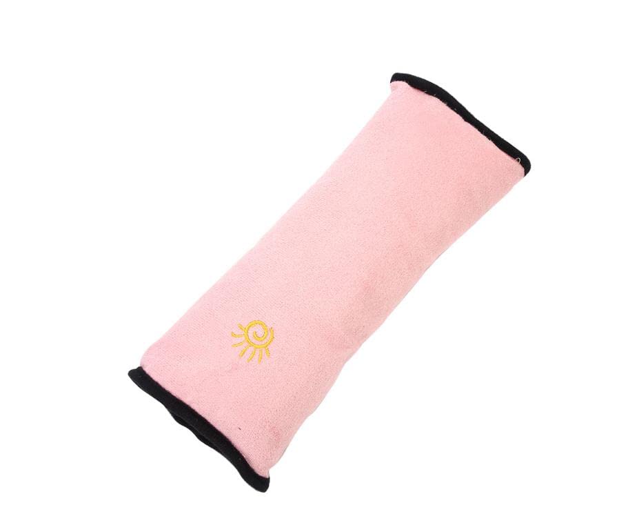 Pack of 2 Seat Belt Pads Pink Sleeping Pillow Neck Support Car Safety Seat Belt Cushion for Children Baby Safety Strap Car Headrest Vehicle Safety Strap Colourful Car Shoulder Protection
