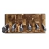 Jamie Oliver 6 Piece Acacia Knife Block - Includes Paring, Santoku, Utility, Chef's, Carving and Bread Knives with Black…