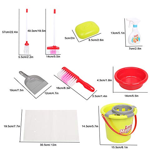 image for Sallymonday Imported Kids Cleaning Set, Housekeeping Cleaning Tools Se