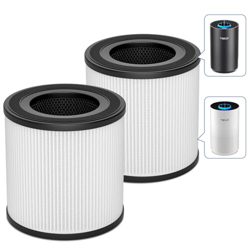 VNIUP 2 Pack ZQA-4000C Replacement Filter ZQA-4000C Air Purifier, H14 True Air Cleaner 360° 3-Stage Filtration, 3-in-1 High-Efficiency