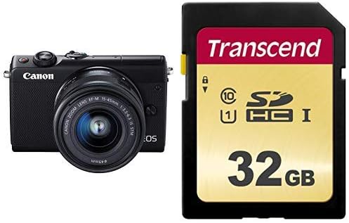 Amazon Co Jp Sdカード32gbセット Transcend Canon ミラーレス一眼カメラ Eos M100 Ef M15 45 Is Stm レンズキット ブラック Eosm100bk1545isstmlk カメラ