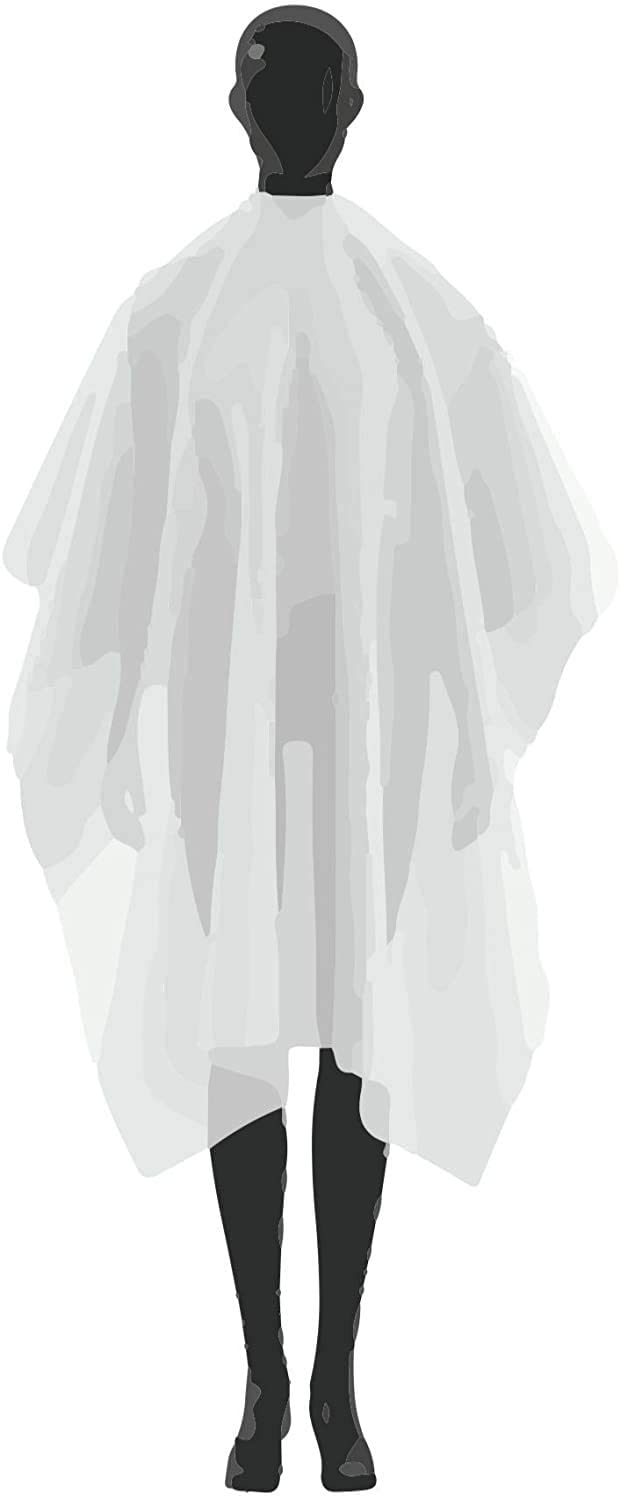 50 Disposable White Hairdressing Gowns 110 x 150 (Thicker Than The Clear Type)