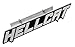 ERPART Silver on Black Highly Polished Aluminum Hellcat Hell Cat Grille Grill Plaque Emblem Badge Nameplate Logo Decal Rare Compatible with Dodge Challenger Charger Jeep Chrysler