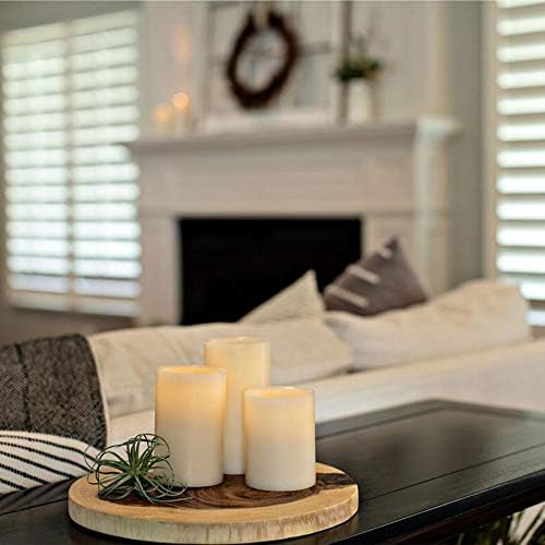 Push Button Led Real Wax 5 Hour Timer Ivory Unscented 3 Inches X 8 Inches Tall Matchless Flameless Pillar Candle Large Beveled Edge Battery Powered Remote Ready Home Candles Urbytus Com
