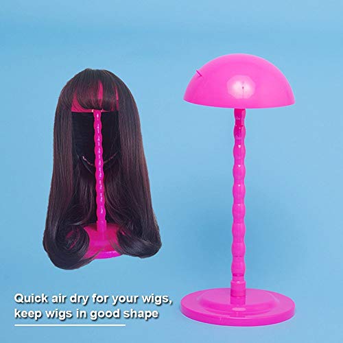 image for wfqyang 2 Pack Wig Hair Head Mushroom Top New Plastic Folding Stable D