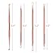 Blackhead Remover Kit,Rose Gold Stainless Steel Gilding Comedone Extractor Tool,Anti-microbial Double-side,Treatment for Blemish, Whitehead Popping,4 PCS