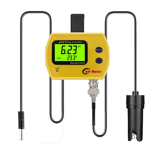 PH Monitor, RISEPRO Digital pH Thermometer Temperature Monitor with Replaceable BNC pH Probe