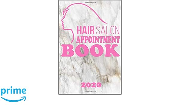 Hair Salon Appointment Book 2020 White Marble Undated 52 Weeks