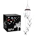 IMAGE Solar Wind Chimes Warm White Hummingbird Chimes Mobile LED Wind Chimes for Mother Home Garden Decor Patio Yard Lawn