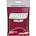Halls, Relief Sugar Free Cough Drops, BLACK CHERRY, 25 Count