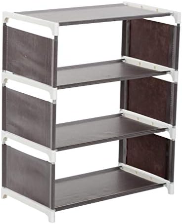 Aastha Enterprise Foldable Shoe Rack with 4 Shelves (Cofee)