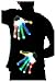 GlowCity Glow-In-the-Dark LED Skeleton Gloves – Flash or Static Modes (Multicolor)