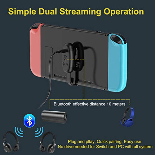 Bluetooth 5.0 Audio Transmitter Adapter with USB C Connector Built-in Digital Mic APTX Low Latency for Nintendo Switch Compatible with AirPods PS4 Bose Sony [Enhanced Version] - Thumbnail 2