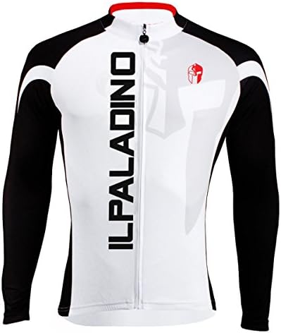 Ilpaladino Men's Cycling Jersey Long Sleeve Biking Shirts Brave Knight White (XXL)