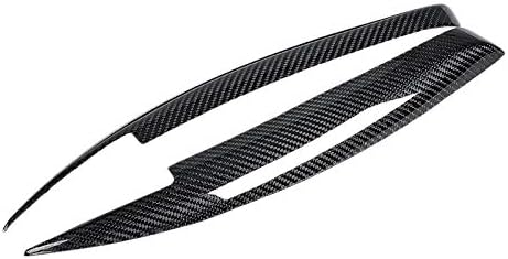 Carbon Fiber Headlight Eyebrow Eyelid For Bmw E81 E82 E87 E88 128I 135I 2004 2005 2006 2007 2008 2009 2010 Carbon Fiber Light Ey (Black)