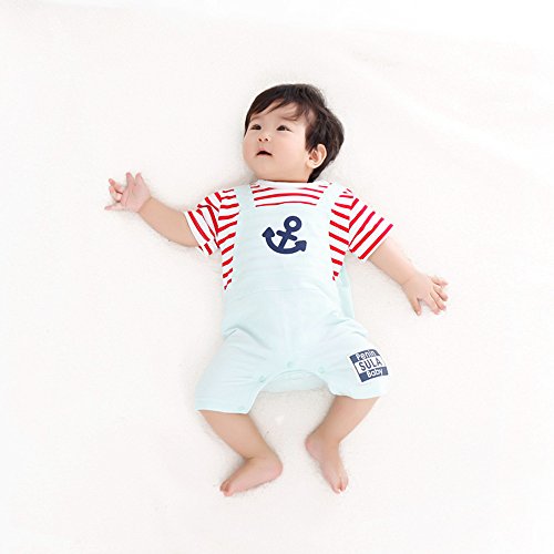 Bebone Baby Kid Navy Stripe Cotton Romper - Image 2
