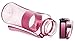 Swig Savvy Sports Water Bottle with Silicone Sleeve for Fitness, Simple Modern Daily Hydration Plastic Workout Water Bottles, 18 oz, Pink