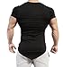 Coofandy Mens Bodybuilding Muscle Training Short Sleeve gym Workout Fitness T shirt, Medium, Black