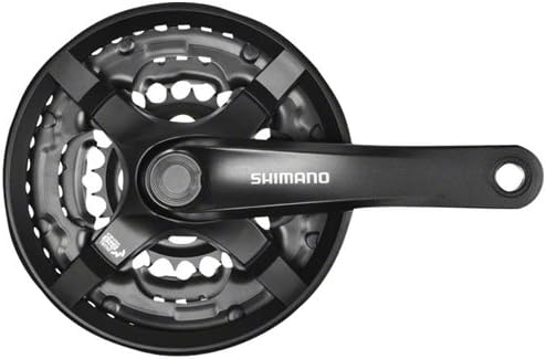 Shimano FC-TX801,TOURNEY TX, FOR 7/8-SPEED 175MM 48X38X28T,Silver, w/o Chain Guard