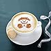Letsparty 16 Pcs Latte Art Stencils for Coffee Cappuccino Milk Barista Shaker Cappuccino Template Strew Pad Duster Spray