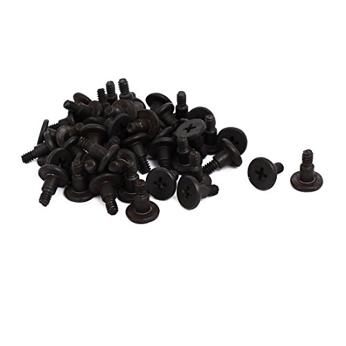 uxcell Laptop Computer Shockproof Phillips Flat Head Bolts Hard Drive Screws Black 50pcs