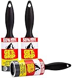 (3 Rolls - 270 Extra Sticky Sheets)- Lint Rollers for Pet Hair, Clothes, and Furniture - Heavy Duty Handles by GET A GRIP