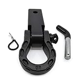GearAmerica Shackle Hitch Receiver 2" | Heavy Duty Aluminum Hitch for Towing Jeeps, Trucks, SUVs | Lab Tested 11 Ton Capacity | Includes &frac34;" D-Ring Mega Shackle and ⅝" Pin | Free Isolators and Washers