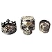 Lookatool King Skull Metal Tobacco Spice Grinder Crusher 3pcs Pollen Catcher (Bronze)