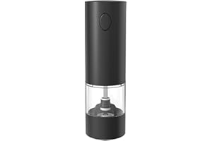 Electric Salt and Pepper Grinder with LED Light, 70-95ml Capacity, Adjustable Coarseness 5 Levels, USB-C Rechargeable, for Ki