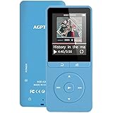 AGPTEK A20 8GB MP3 Player with FM Radio/ Voice Recorder, 80 Hours Playback and Expandable Up to 64GB with Independent Lock &amp; Volume Control, Blue