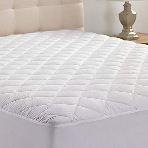 The Bettersleep Company 42cm Extra Deep Side Skirt Percale Cotton Mattress Protector Superking Size Anti Allergenic Hotel Quality
