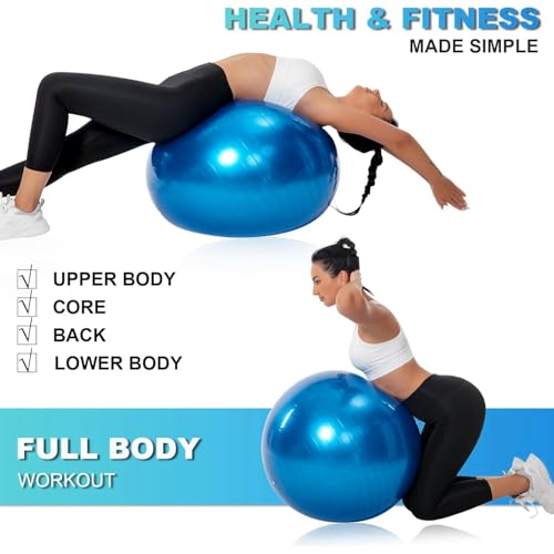 POKYGO Pelota de Ejercicio,75cm Pelota para Pilates y Yoga de Estática,Antiexplosión Antideslizante Pelota de Gimnasia, para Casa y Gimnasio,Deportivo Entrenamiento,Incluye Bomba de Aire