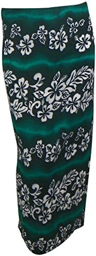 Summer Time Breeze Womens Hawaiian Sarong Wrap (Long, Green)