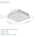 Auffel Flush Mount Ceiling Light 11IN Hallway Light Fixtures Ceiling Square Crystal Ceiling Light Fixture Dimmable Light Fixtures for Kitchen, Bathroom, Bedroom, Hallway Ceiling Lights