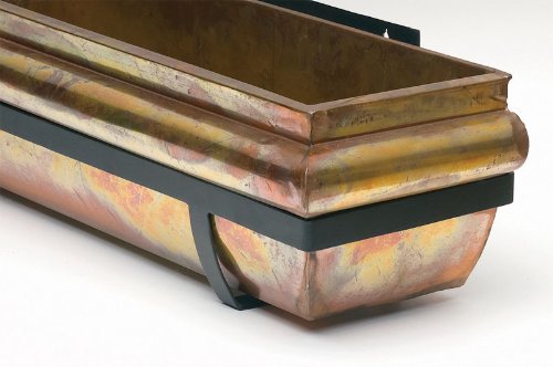 H Potter Rustic Copper Window Planter Box Garden Decor Flower 30"