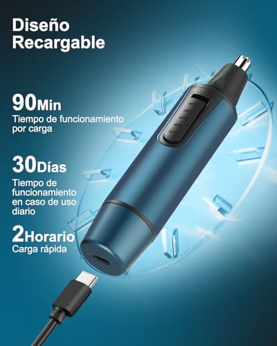 Nose & Ear Hair Clipper, 3 in 1 Professional Hair Trimmer - Nose, Ears, Eyebrows and Facial Hair Remover Painless Waterproof USB Rechargeable for Men and Women